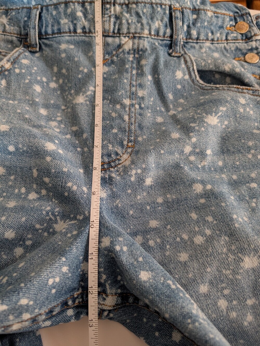 Free People Ziggy Denim Overalls With Bleach Splatter Medium - Picture 9 of 11